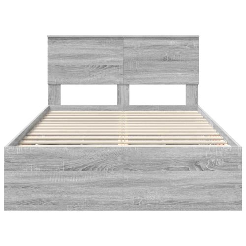 Рамка за легло Сив Сонома 120 x 190 cm Инженерна дървесина