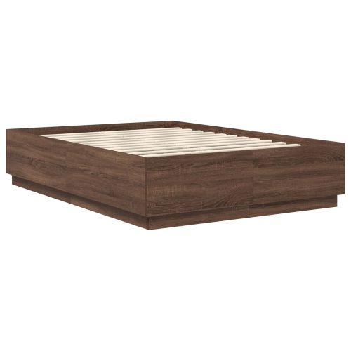 Рамка за легло с таблото Кафяв дъб 150 x 200 cm Инженерно дърво