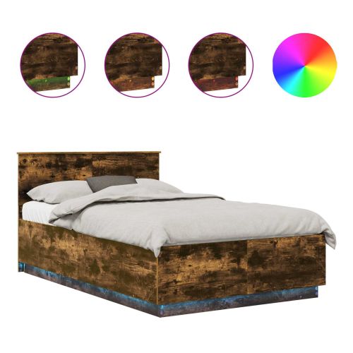 Рамка за легло с таблото Димян дъб 120 x 190 cm Инженерно дърво