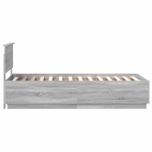 Рамка за легло с таблото Сив Сонома 90 x 200 cm Инженерно дърво