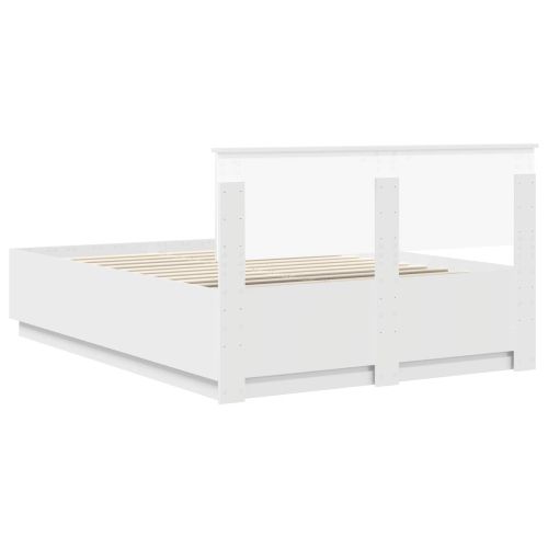 Рамка за легло с таблото Бяло 160 x 200 cm Инженерно дърво