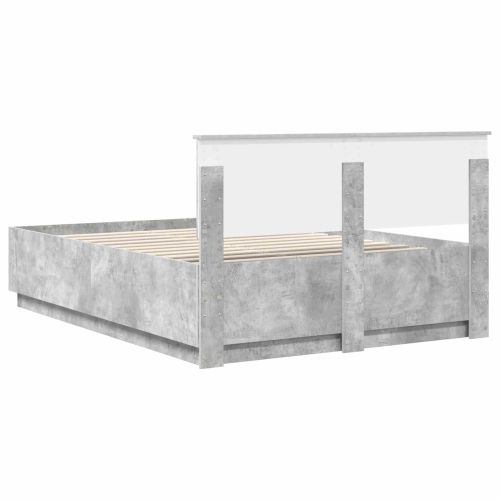 Рамка за легло Циментено сиво 140 x 200 cm Инженерно дърво