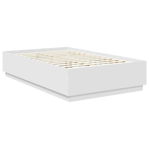 Рамка за легло с таблото Бяло 135 x 190 cm Инженерно дърво