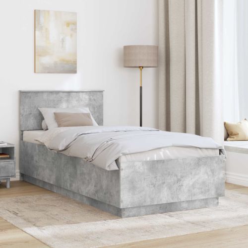 Рамка за легло Циментено сиво 70 x 190 cm Инженерно дърво