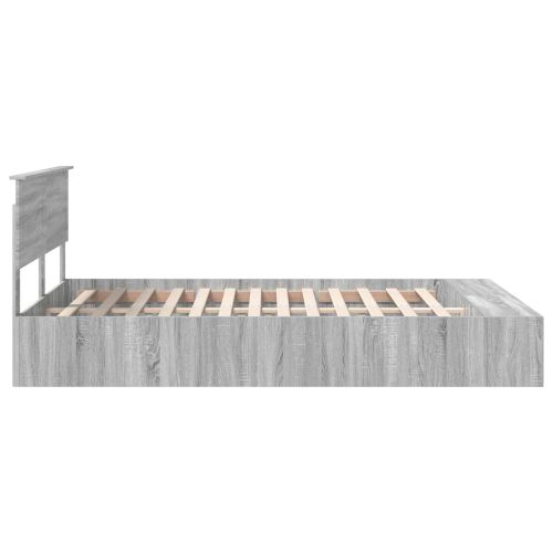 Рамка за легло с рафт Сив Сонома 150 x 200 cm Инженерно дърво