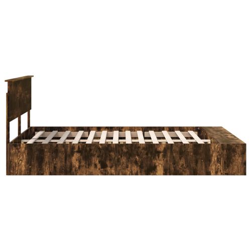 Рамка за легло с рафт Димян дъб 140 x 190 cm Инженерно дърво