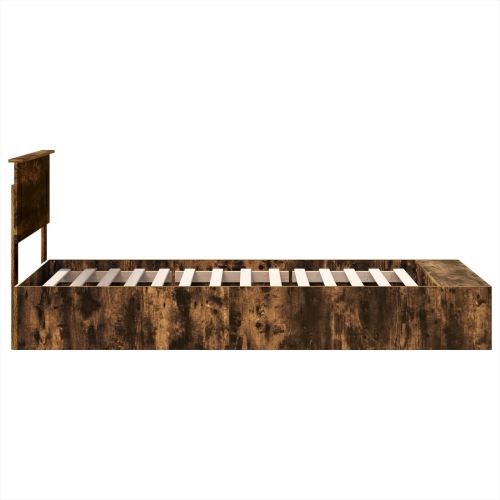 Рамка за легло с рафт Димян дъб 75 x 190 cm Инженерно дърво