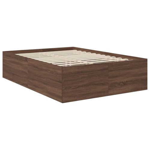 Рамка за легло с таблото Кафяв дъб 150 x 200 cm Инженерно дърво