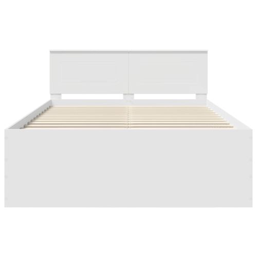 Рамка за легло с таблото Бяло 140 x 200 cm Инженерно дърво