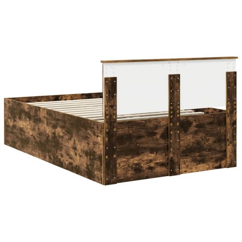 Рамка за легло с таблото Димян дъб 135 x 190 cm Инженерно дърво