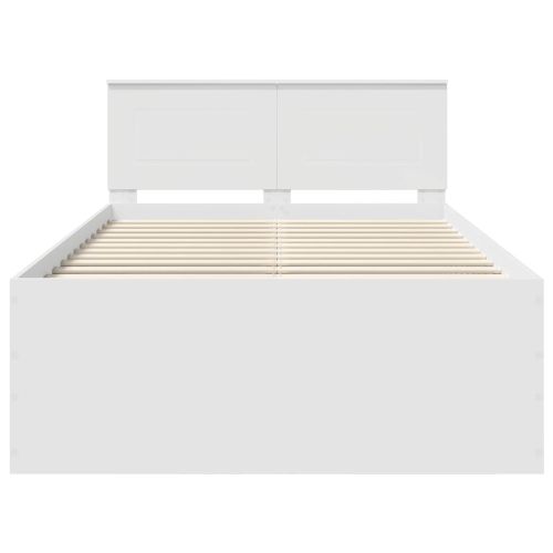 Рамка за легло с таблото Бяло 120 x 190 cm Инженерно дърво