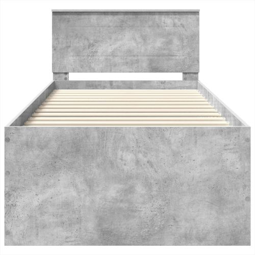 Рамка за легло Циментено сиво 90 x 190 cm Инженерно дърво