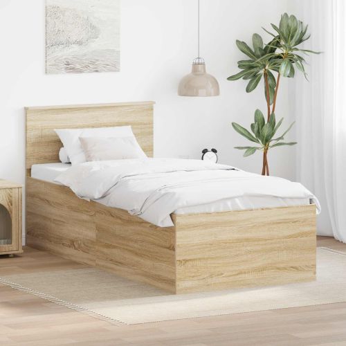 Рамка за легло с таблото Сонома дъб 90 x 200 cm Инженерно дърво