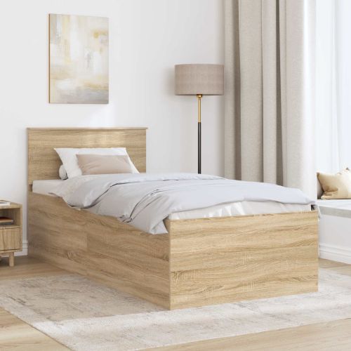 Рамка за легло с таблото Сонома дъб 90 x 200 cm Инженерно дърво