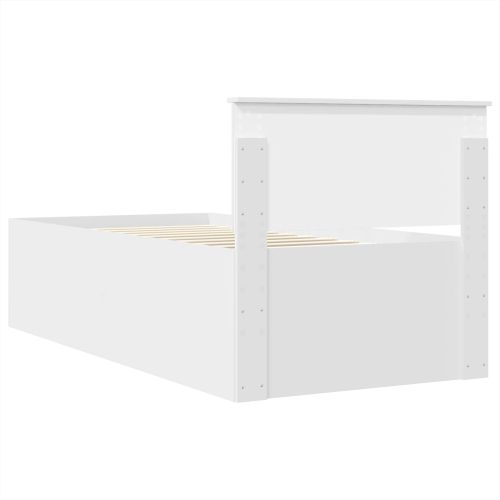 Рамка за легло с таблото Бяло 75 x 190 cm Инженерно дърво
