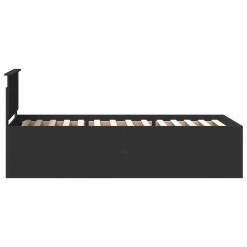 Рамка за легло с таблото Черно 75 x 190 cm Инженерно дърво