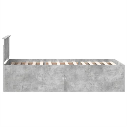 Рамка за легло Циментено сиво 75 x 190 cm Инженерно дърво