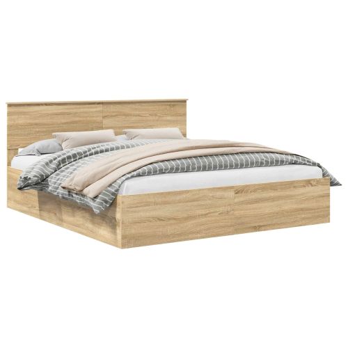 Рамка за легло Сонома дъб 200 x 200 cm Инженерно дърво