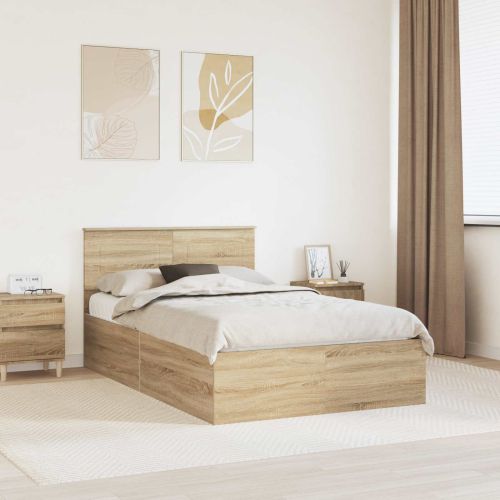 Рамка за легло Сонома дъб 120 x 200 cm Инженерно дърво