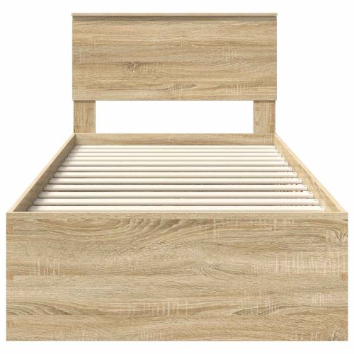 Рамка за легло с таблото Сонома дъб 75 x 190 cm Инженерно дърво