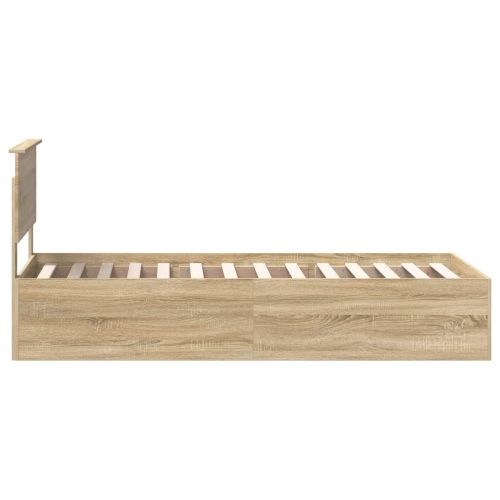Рамка за легло с таблото Сонома дъб 75 x 190 cm Инженерно дърво