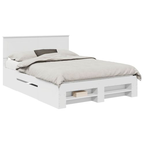 Рамка за легло с таблото Бяло 160 x 200 cm Инженерно дърво