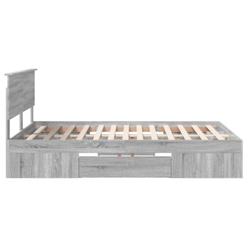 Рамка за легло Сив Сонома 160 x 200 cm Инженерно дърво