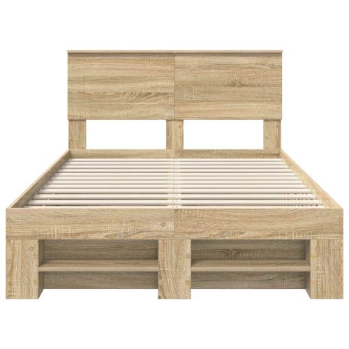 Рамка за легло Сонома дъб 137 x 203 см Инженерно дърво