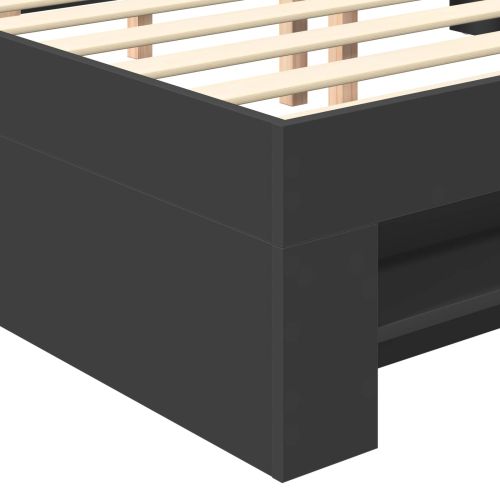 Рамка за легло с таблото Черно 120 x 200 cm Инженерно дърво