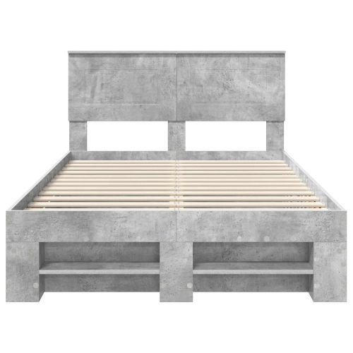 Рамка за легло Циментено сиво 120 x 200 cm Инженерно дърво