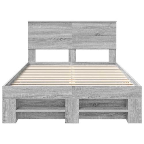 Рамка за легло Сив Сонома 120 x 200 cm Инженерно дърво