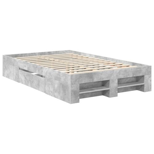 Рамка за легло Циментено сиво 120 x 200 cm Инженерно дърво