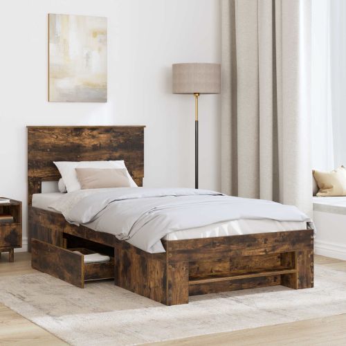 Рамка за легло с таблото Димян дъб 100 x 200 м Инженерно дърво