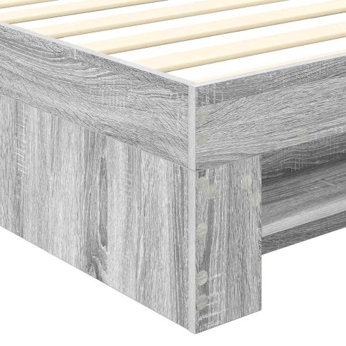 Рамка за легло с таблото Сив Сонома 100 x 200 м Инженерно дърво