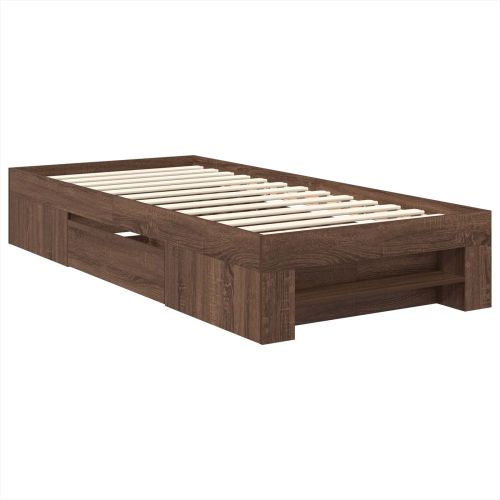 Рамка за легло с таблото Кафяв дъб 100 x 200 м Инженерно дърво