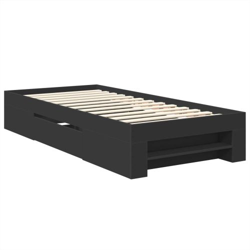 Рамка за легло с таблото Черно 80 x 200 cm Инженерно дърво