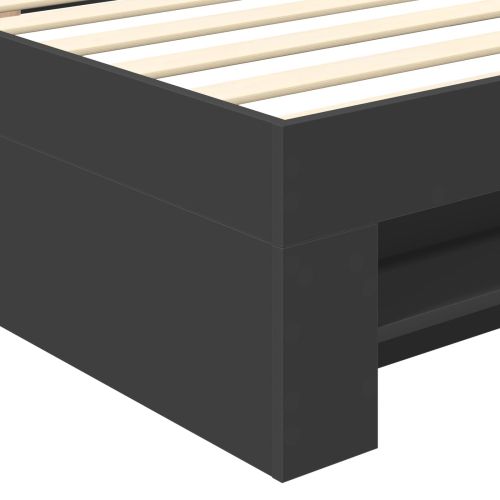 Рамка за легло с таблото Черно 80 x 200 cm Инженерно дърво