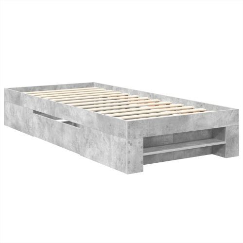 Рамка за легло Циментено сиво 80 x 200 cm Инженерно дърво