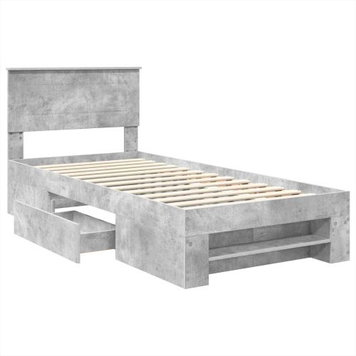 Рамка за легло Циментено сиво 80 x 200 cm Инженерно дърво