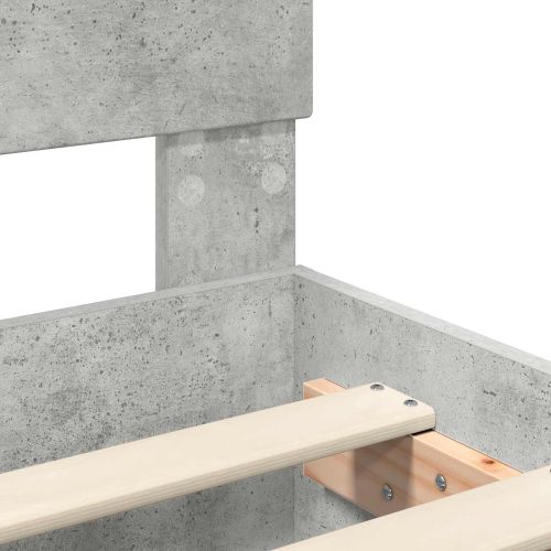 Рамка за легло Циментено сиво 180 x 200 cm Инженерно дърво