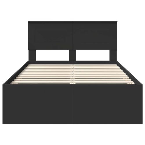 Рамка за легло с таблото Черно 120 x 123 см Инженерно дърво