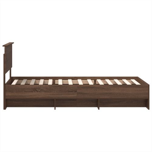 Рамка за легло с таблото Кафяв дъб 120 x 123 см Инженерно дърво