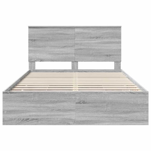 Рамка за легло Сив Сонома 150 x 200 cm Инженерна дървесина