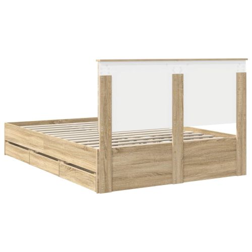 Рамка за легло Сонома дъб 140 x 190 cm Инженерна дървесина