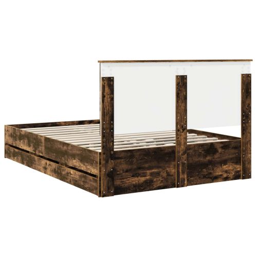 Рамка за легло Димян дъб 140 x 190 cm Инженерна дървесина