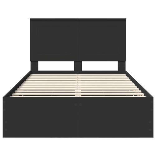 Рамка за легло с таблото Черно 120 x 200 cm Инженерна дървесина