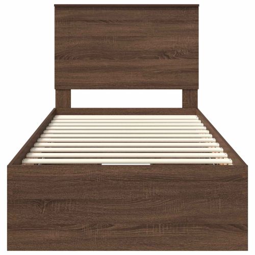 Рамка за легло Кафяв дъб 100 x 200 cm Инженерна дървесина