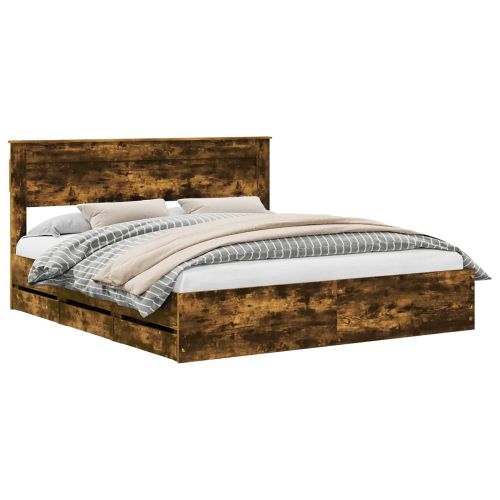 Рамка за легло Димян дъб 180 x 200 cm Инженерна дървесина