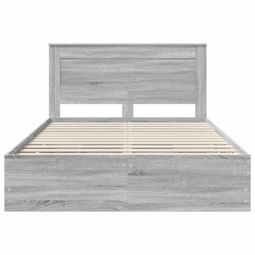 Рамка за легло Сив Сонома 160 x 200 cm Инженерна дървесина