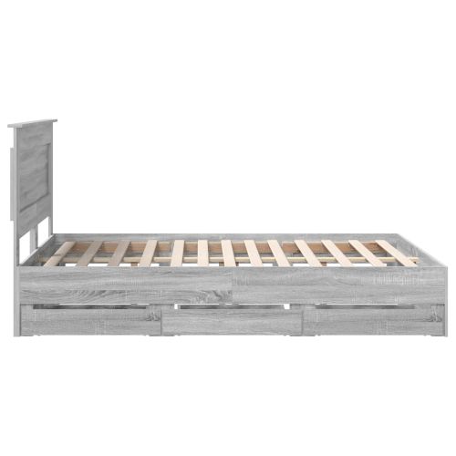 Рамка за легло Сив Сонома 150 x 200 cm Инженерна дървесина